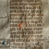Illuminated inital 1500 huge leaf on vellum, from Siena or Florence.