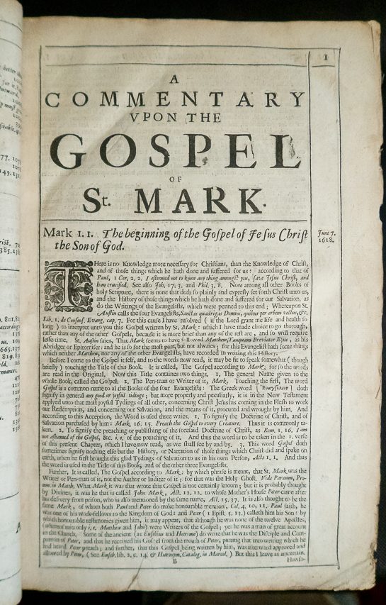 A learned, pious, and practical commentary, upon the Gospel according to St. Mark: by George Petter 1661 A learned, pious, and practical commentary, upon the Gospel according to St. Mark: by George Petter 1661