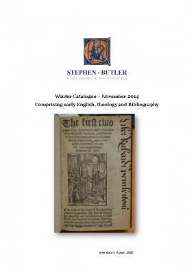 Catalogues Stephen Butler Rare Books & Manuscripts
