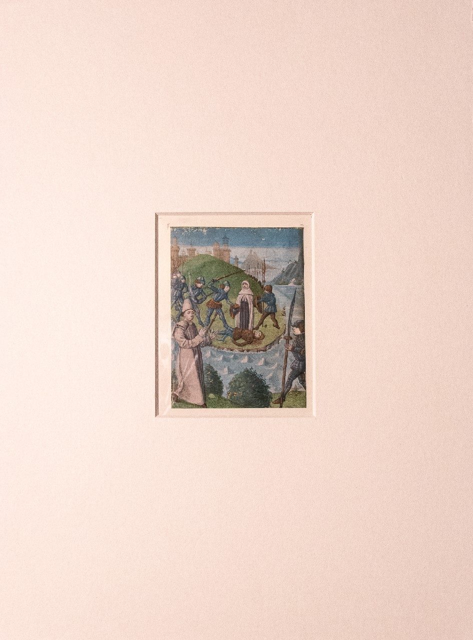 The Death of Ptolemy, a miniature on a cutting from Laurent de Premierfait, [France, probably Troyes, c.1470]