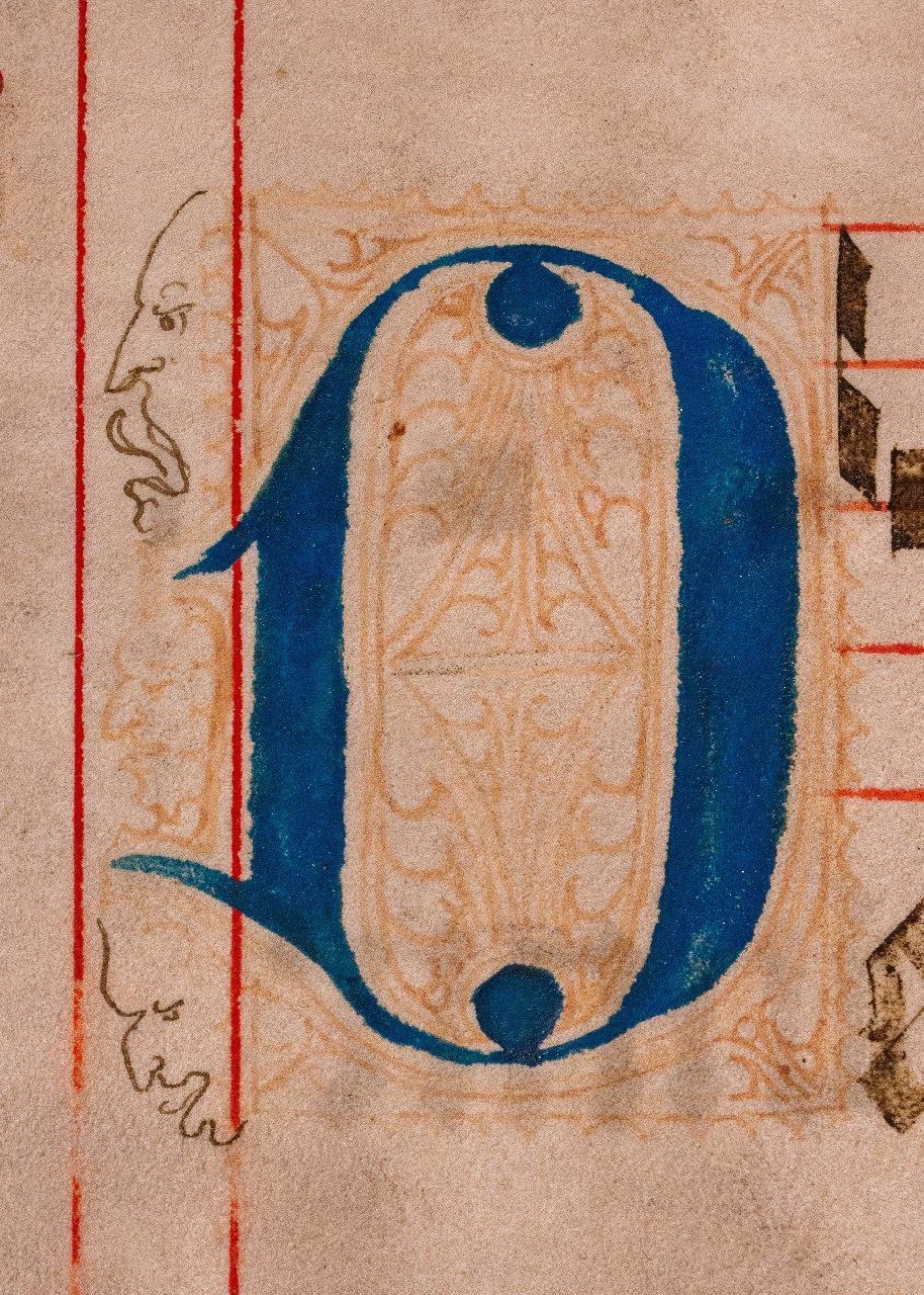 The Trinity, by Nikolaus Bertschi the Elder or his workshop, on a leaf from a large Antiphonary in Latin [Germany (Augsburg), 16th century (c.1520–30)]