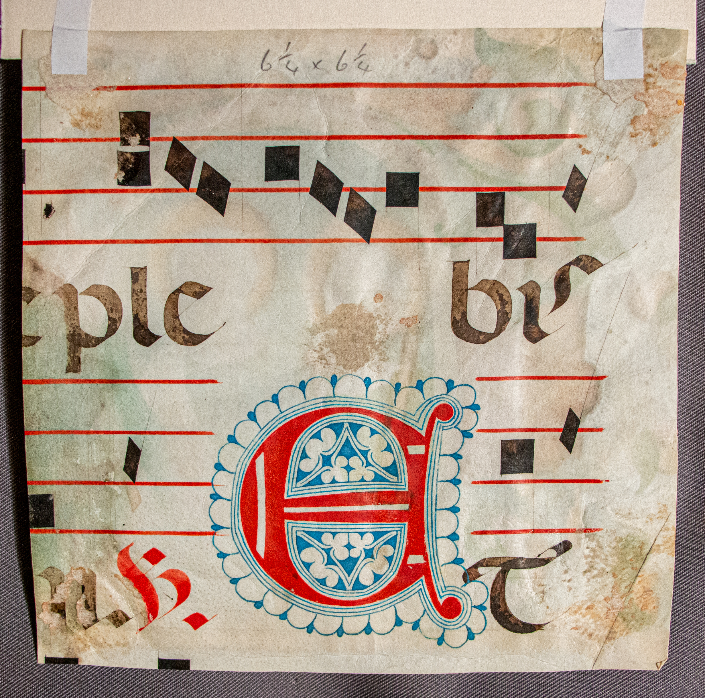 Saints Peter and Paul, in an illuminated historiated initial ‘N’, cut from a Gradual in Latin on parchment [Italy (Florence); 15th century (c.1470s)]