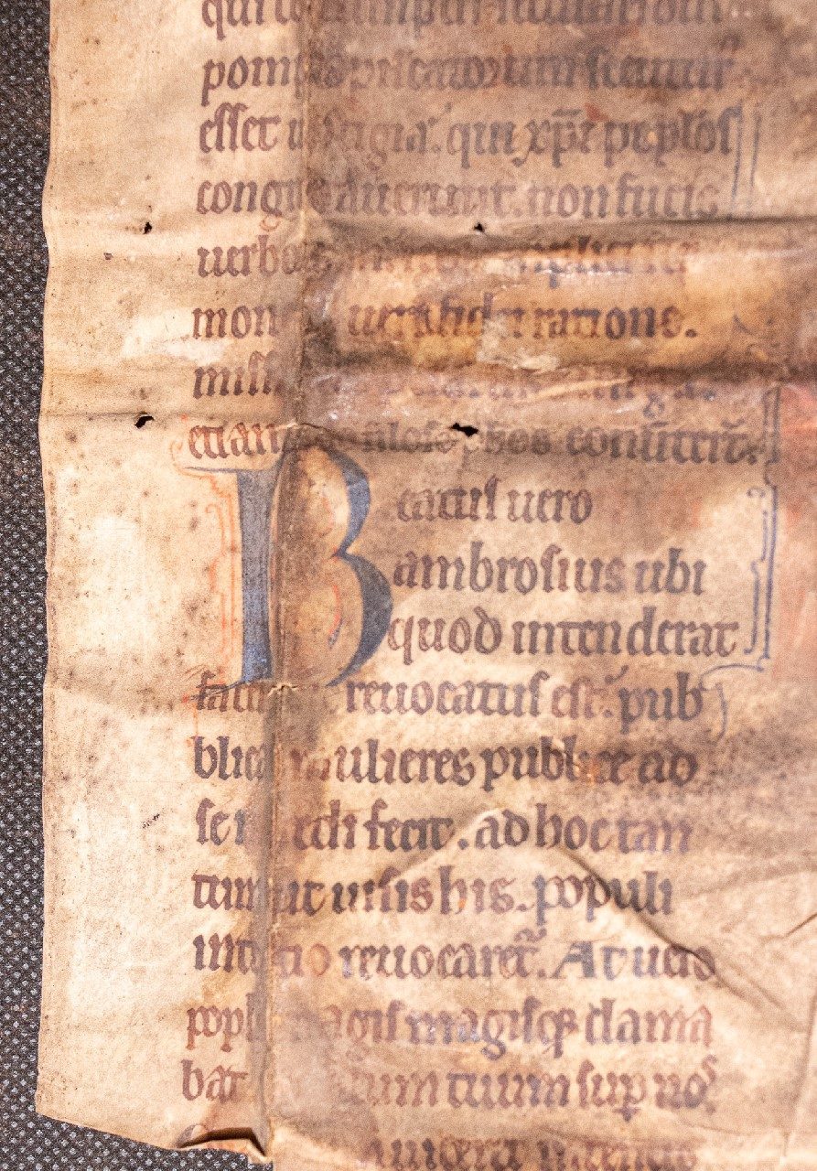 Elegant English Early Gothic Script from late C12th Passionale – Paulinus of Milan Elegant English Early Gothic Script from late C12th Passionale – Paulinus of Milan