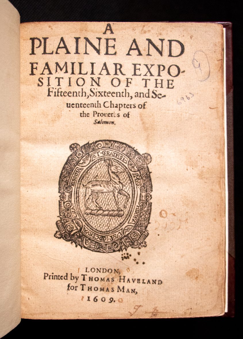 Plaine and familiar exposition of the Proverbs 1608 by Dod & Cleaver