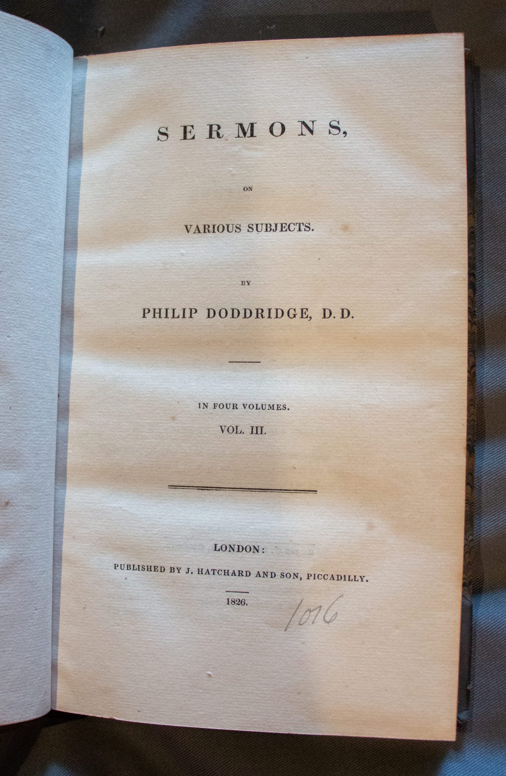 Philip Doddridge – Sermons on Various Subjects, 1826 in 4 volumes