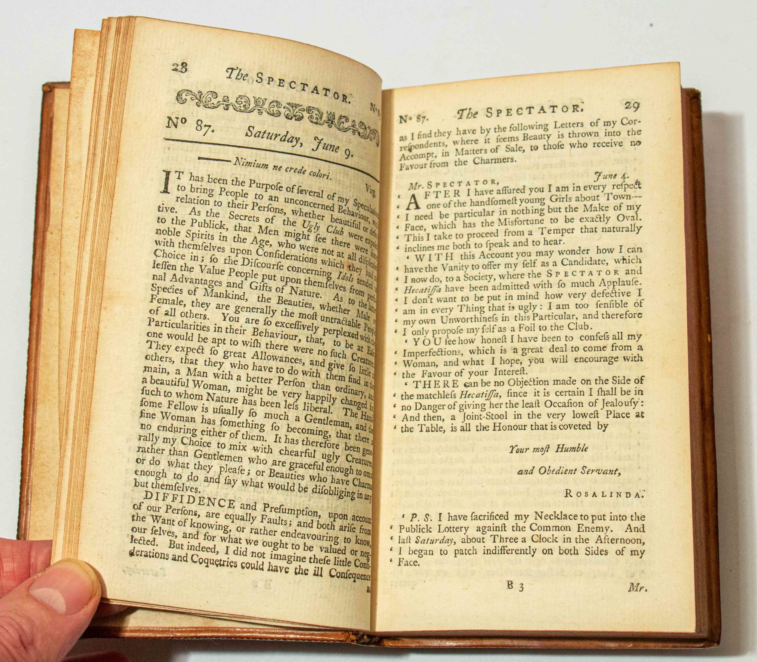 The Spectator 8 volumes in lovely contemporary morocco binding