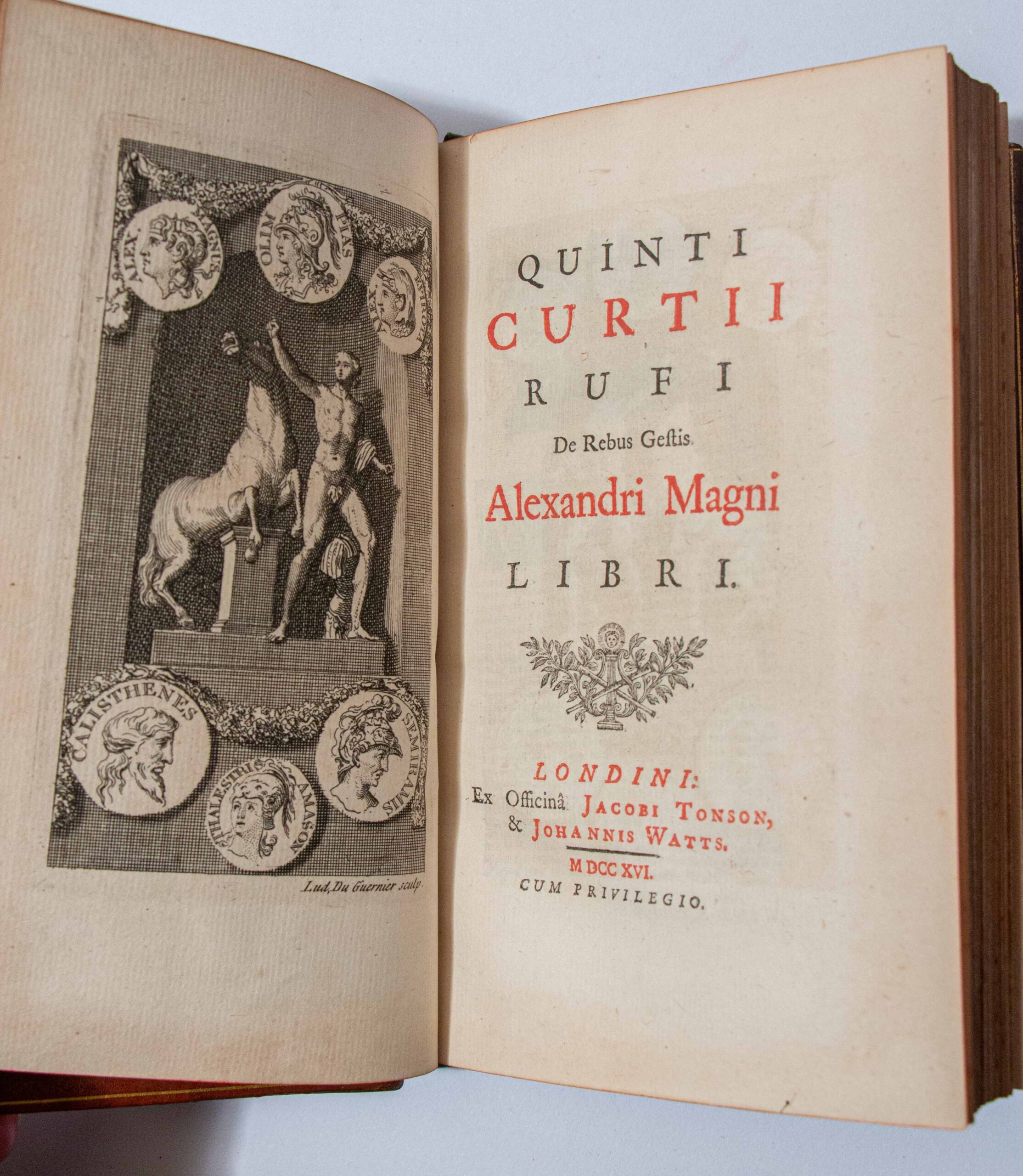 A superb 18th century diced Russia leather binding by Roger Payne; ‘Curtius Rufus’ 1716