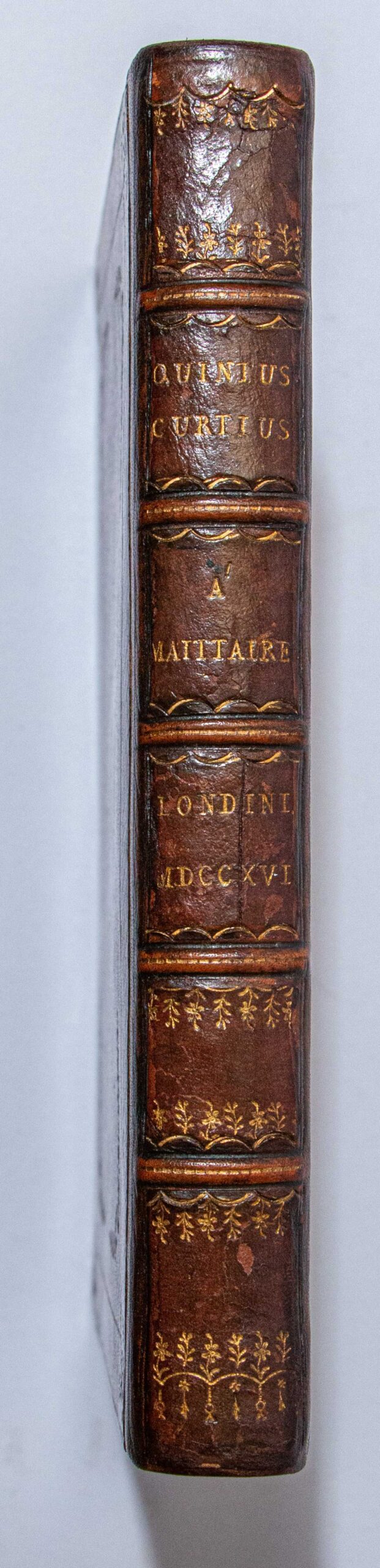 A superb 18th century diced Russia leather binding by Roger Payne; ‘Curtius Rufus’ 1716