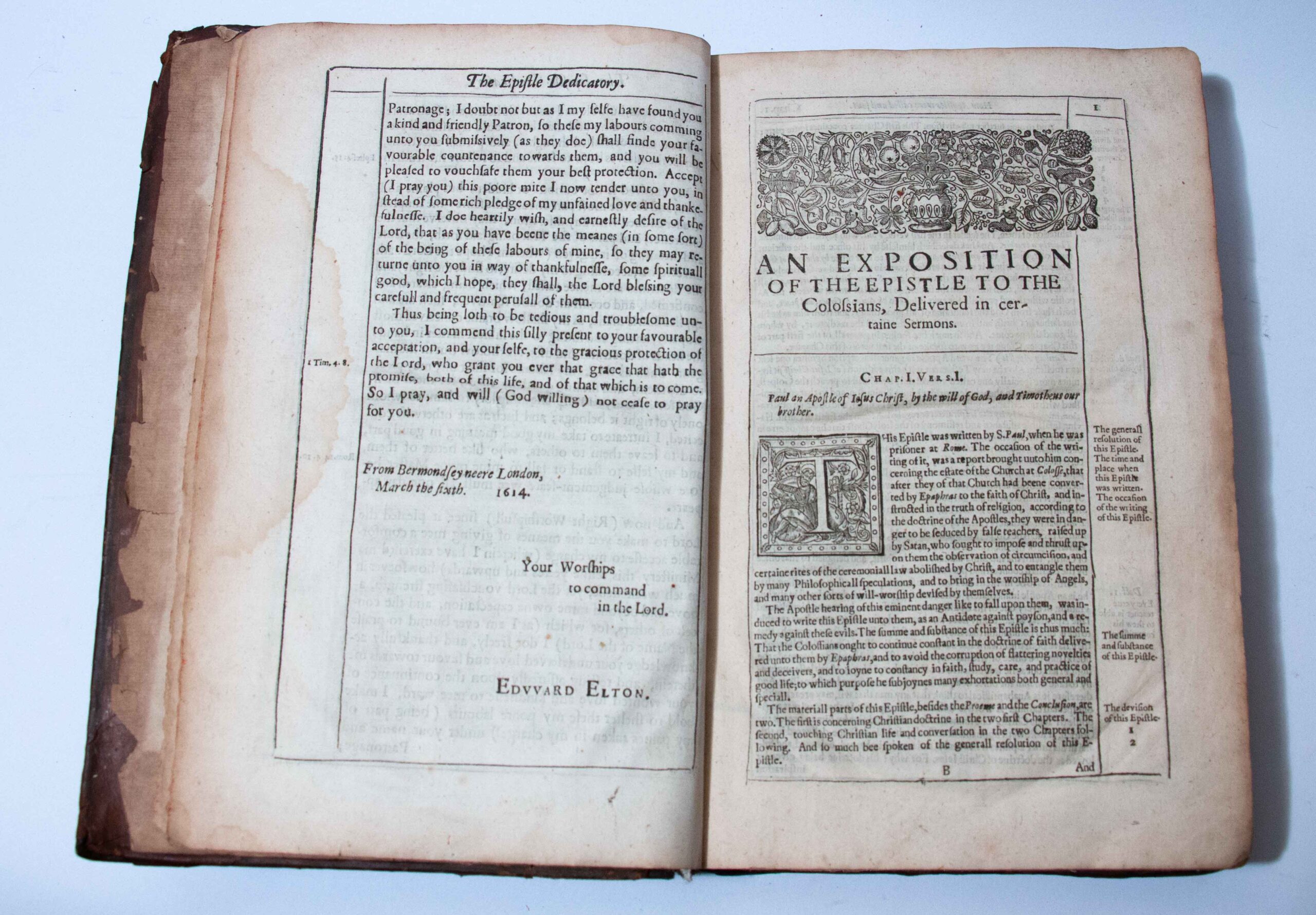 Edward Elton’s Exposition to the Colossians 1637