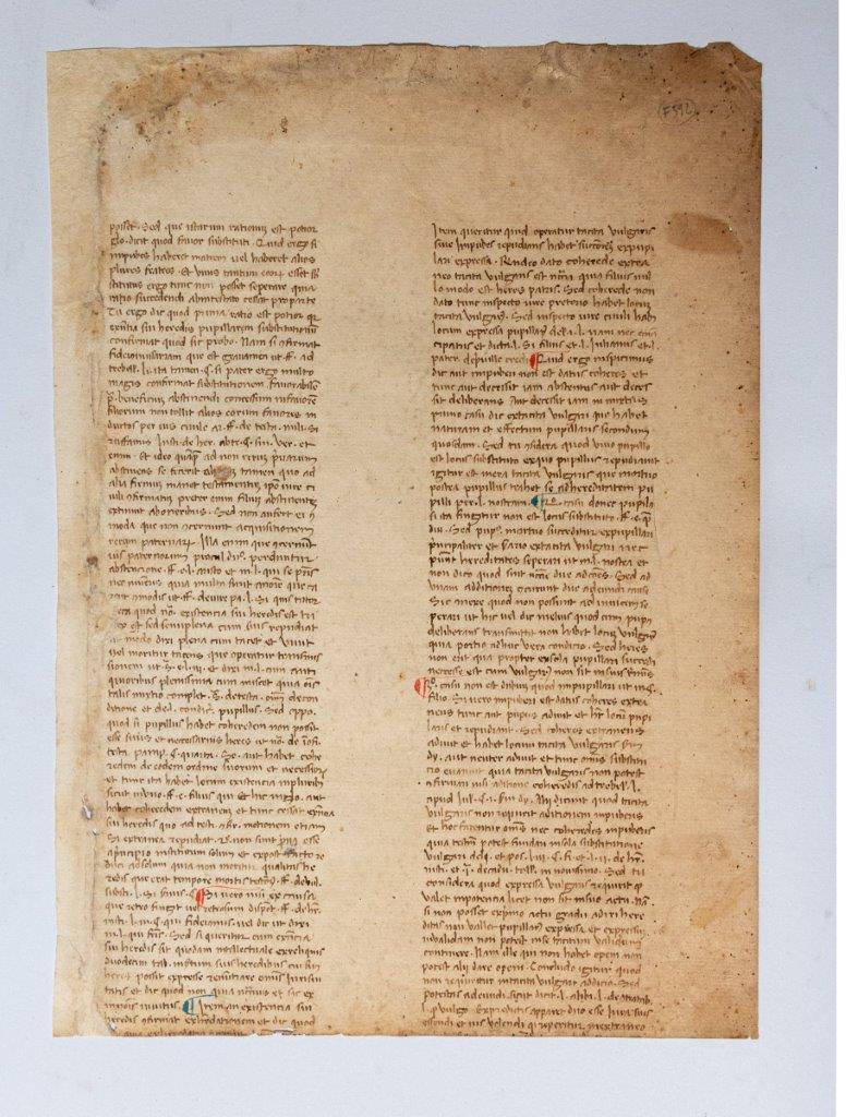 Leaf from Baldo degli Ubaldi (1327–1400), Sextum codicis librum commentaria [Italy, late 15th century]
