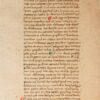 An illuminated leaf from the Beauvais Missal, on vellum. [Northern France, c. 1310]