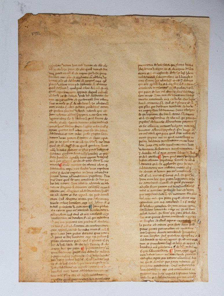 Leaf from Baldo degli Ubaldi (1327–1400), Sextum codicis librum commentaria [Italy, late 15th century]