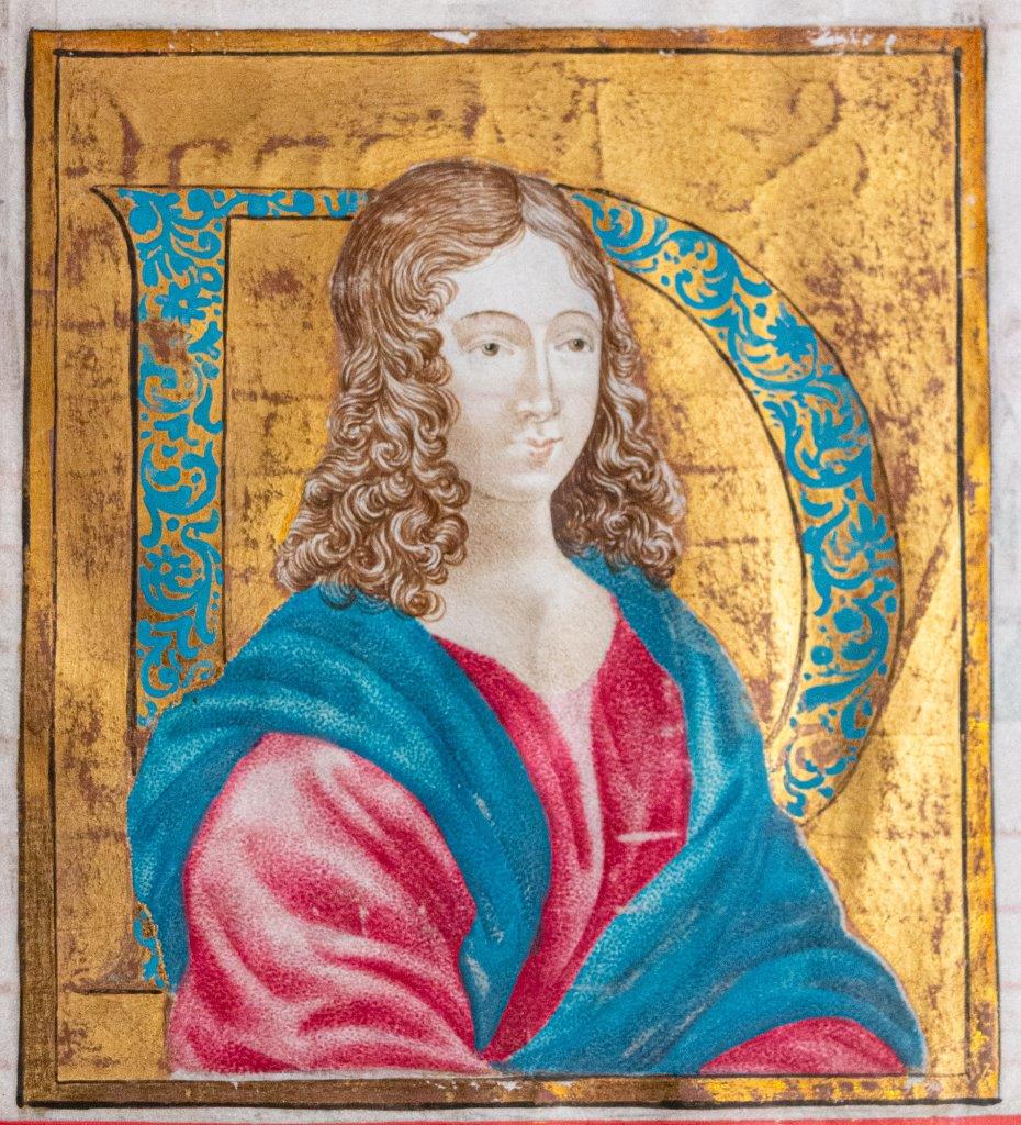 A title page from a monumental Gradual with an exquisite portrait