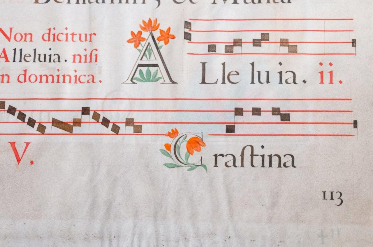 A title page from a monumental Gradual with an exquisite portrait