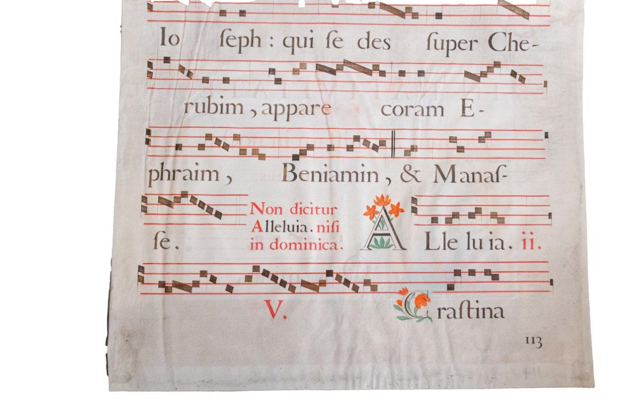A title page from a monumental Gradual with an exquisite portrait
