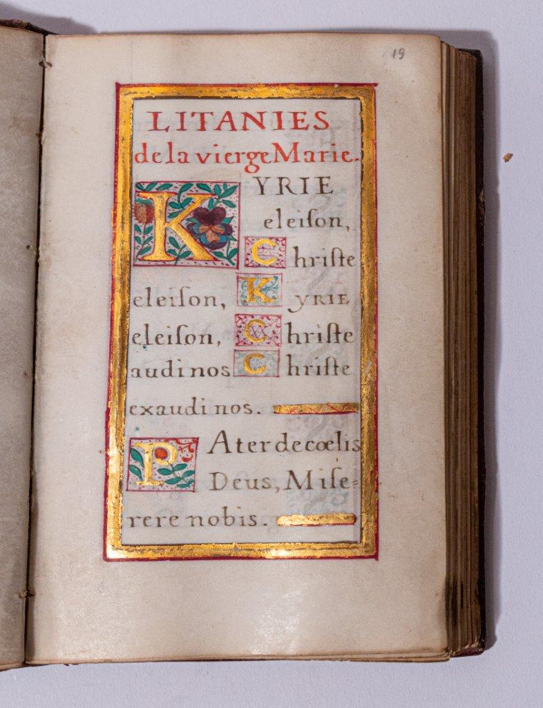 A gorgeous French devotional with charming illuminated painting of ‘Maria Lactans’. C17th A gorgeous French devotional with charming illuminated painting of ‘Maria Lactans’. C17th