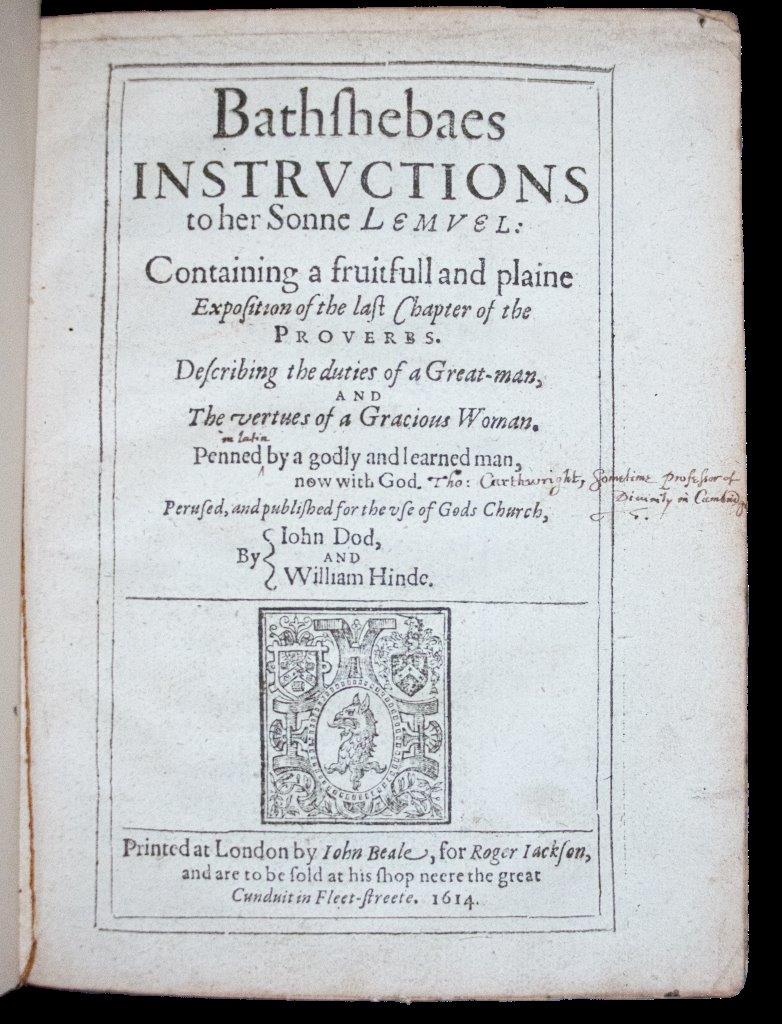 7 vols of Dod & Cleaver’s ‘Expositions on Proverbs’ from 1611
