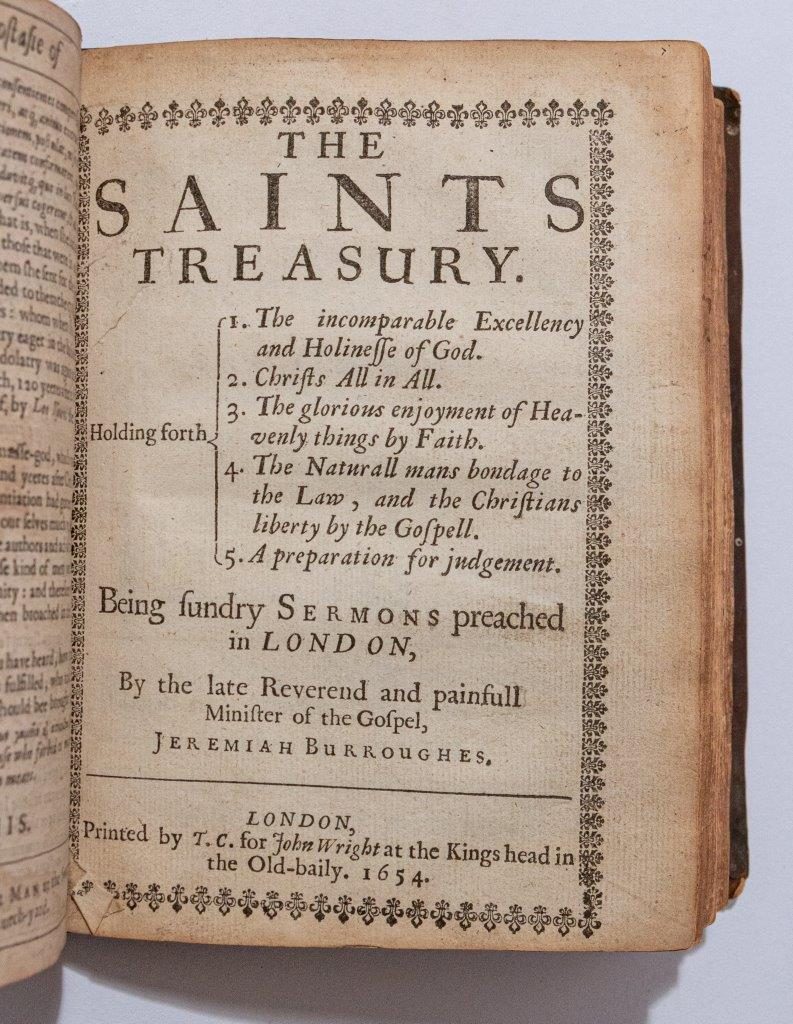 Four works by C17th English Puritans bound together in one volume.