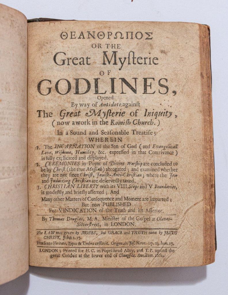 Four works by C17th English Puritans bound together in one volume.