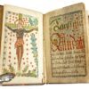 Two square cuttings from a choirbook of late C16th