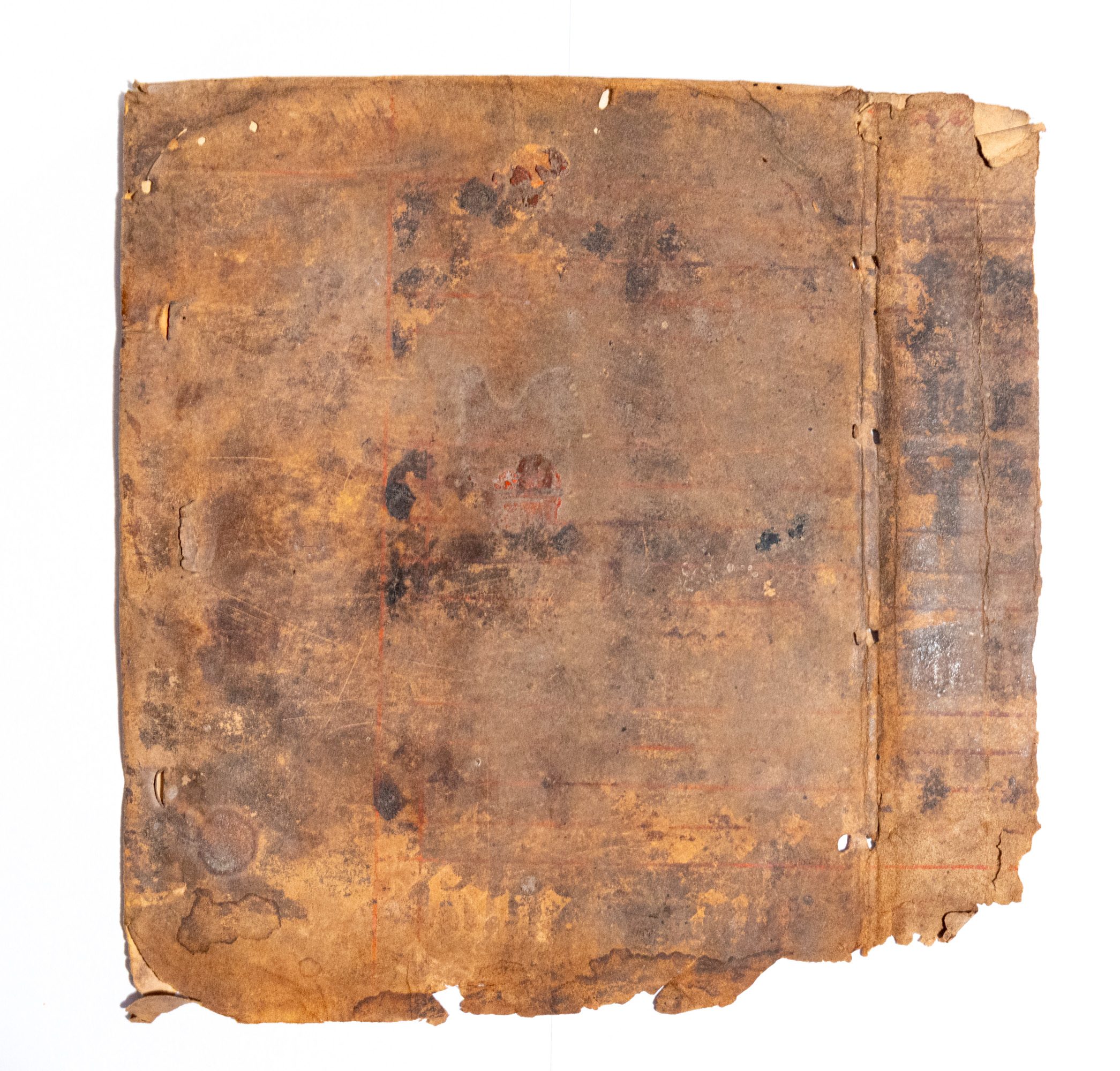 Two square cuttings from a choirbook of late C16th