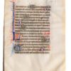 Finely produced illuminated leaf from a French Psalter c.1480