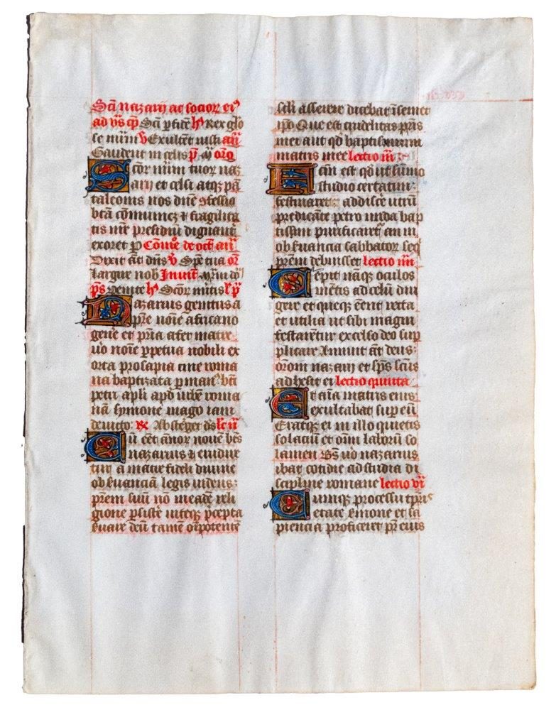 Single leaf from the so-called ‘Carondelet Breviary’ 1458 from the scribe Jean d’Aussert