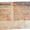 Miniature Breviary leaf with unusual and handsome script, c.1280