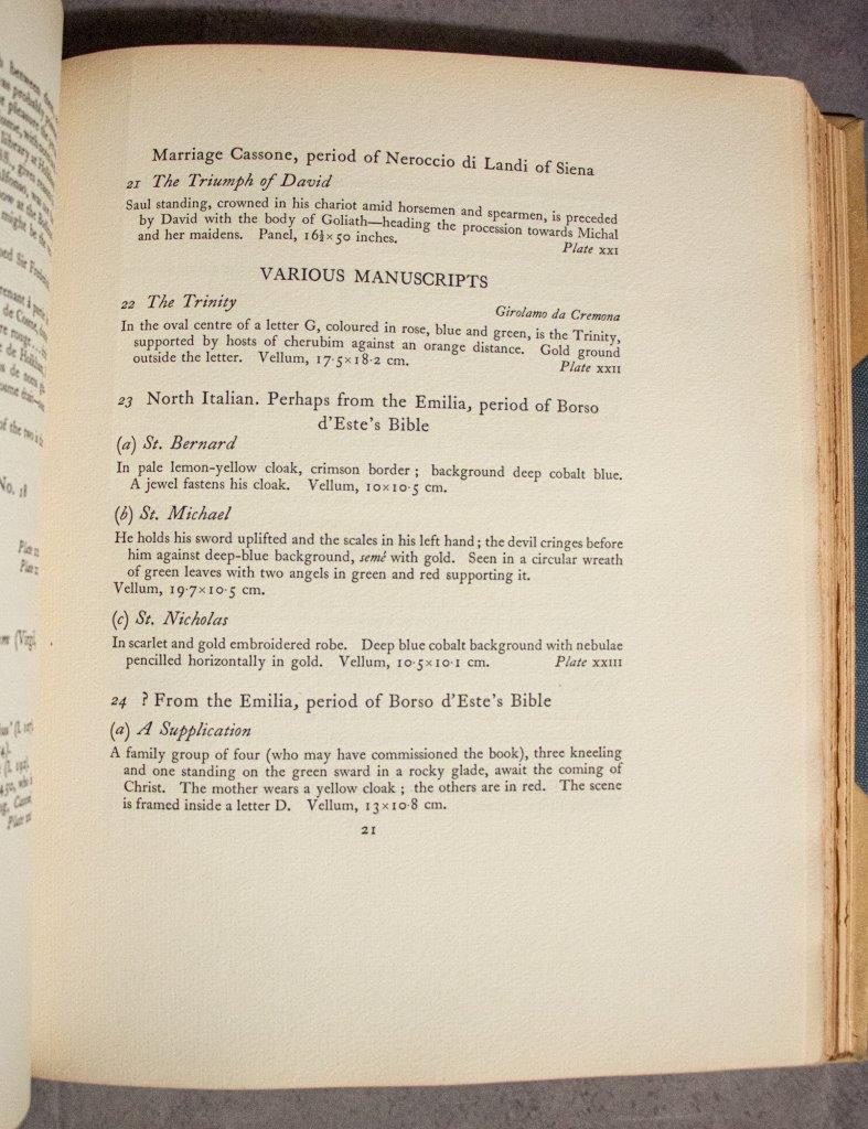 [4 volumes] The Holford Collection, Dorchester House with 200 illustrations from the Twelfth to the End of the Nineteenth Century in Two volumes [with] The Holford Collection Selected from Twelve Illuminated Manuscripts and 107 Pictures in 2 vols. Plates and Text