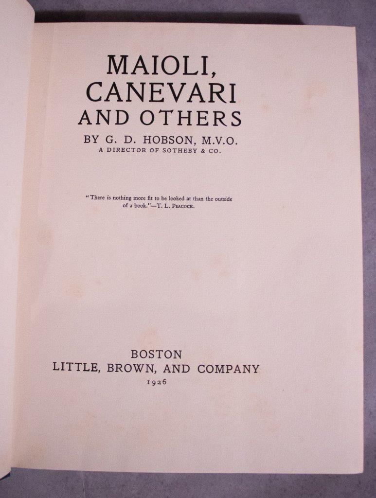 Maioli, Canevari and Others. [Monographs on Bookbinding]