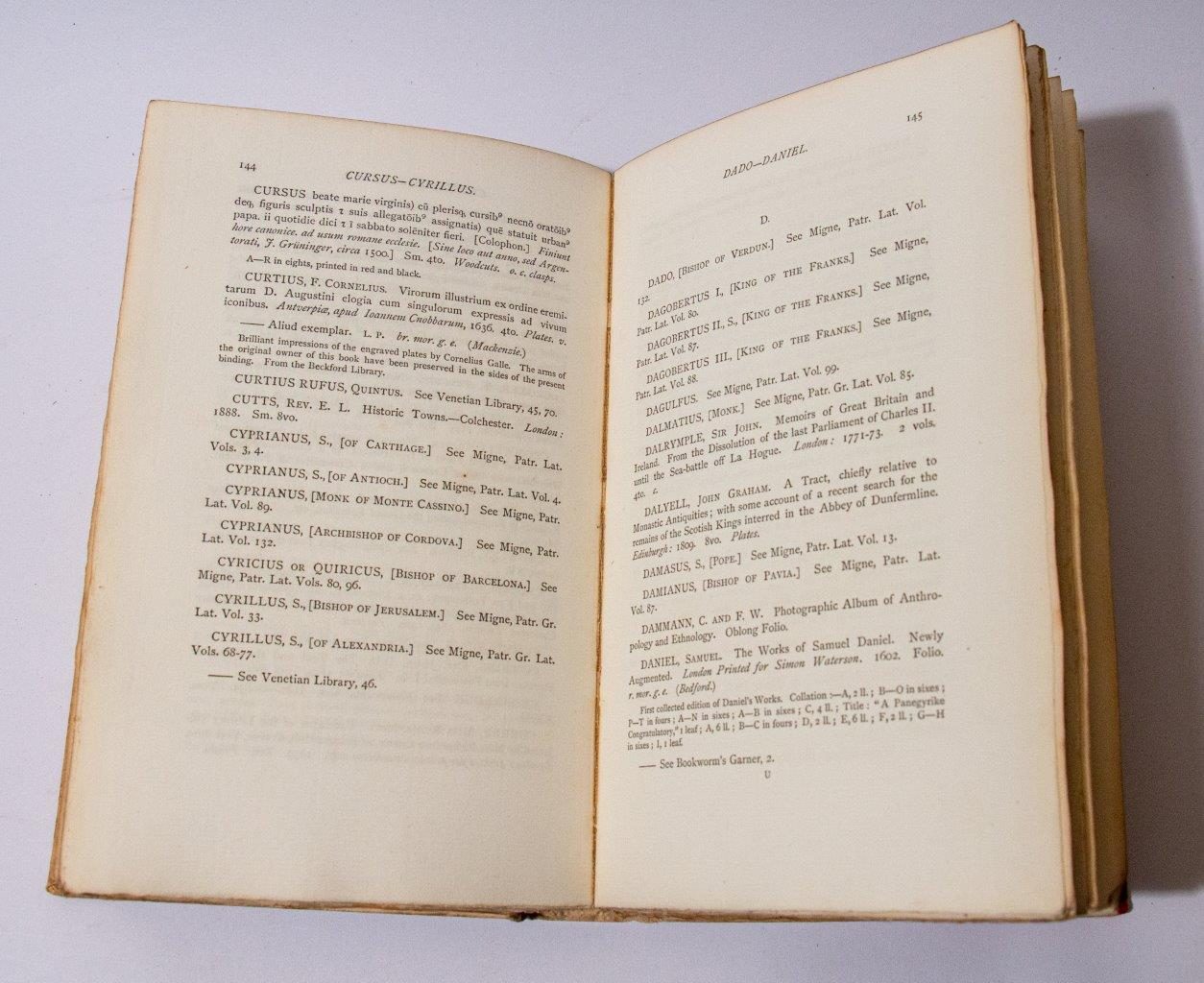 Catalogue of the Manuscripts and Printed Books collected by Thomas Brooke, F.S.A. and preserved at Armitage Bridge House, near Huddersfield, 2 volumes, 1st edition,