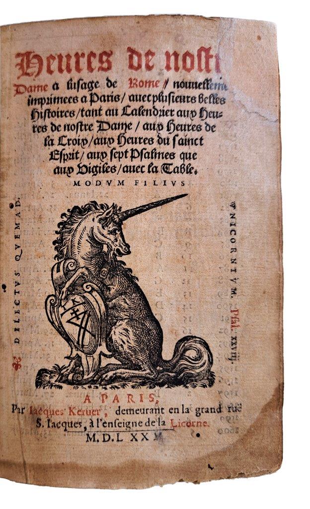 A unique Sammelband of works printed by Jacques Kerver and his widow 1575