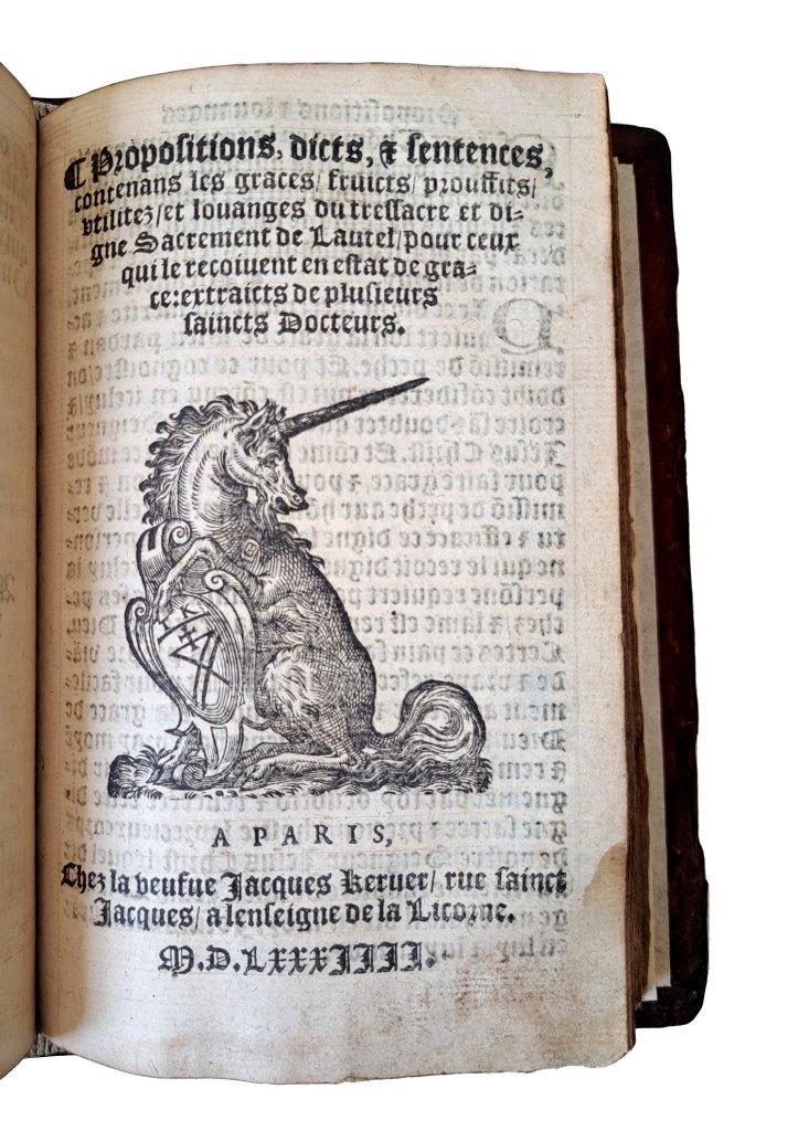 A unique Sammelband of works printed by Jacques Kerver and his widow 1575