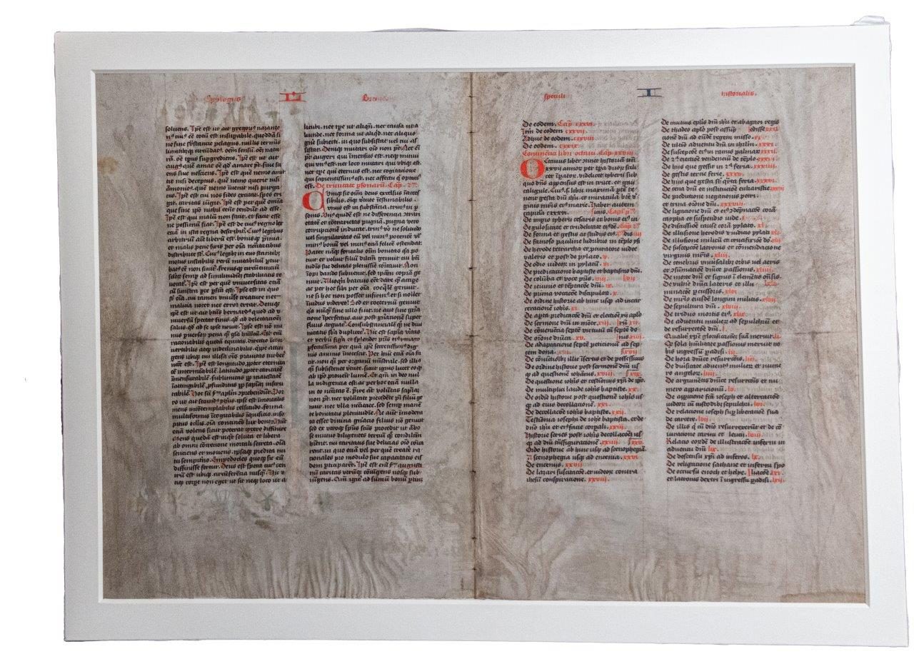 Historiated initial in gold for the opening of ‘Speculum historiale’, Vincent de Beauvais c.1430