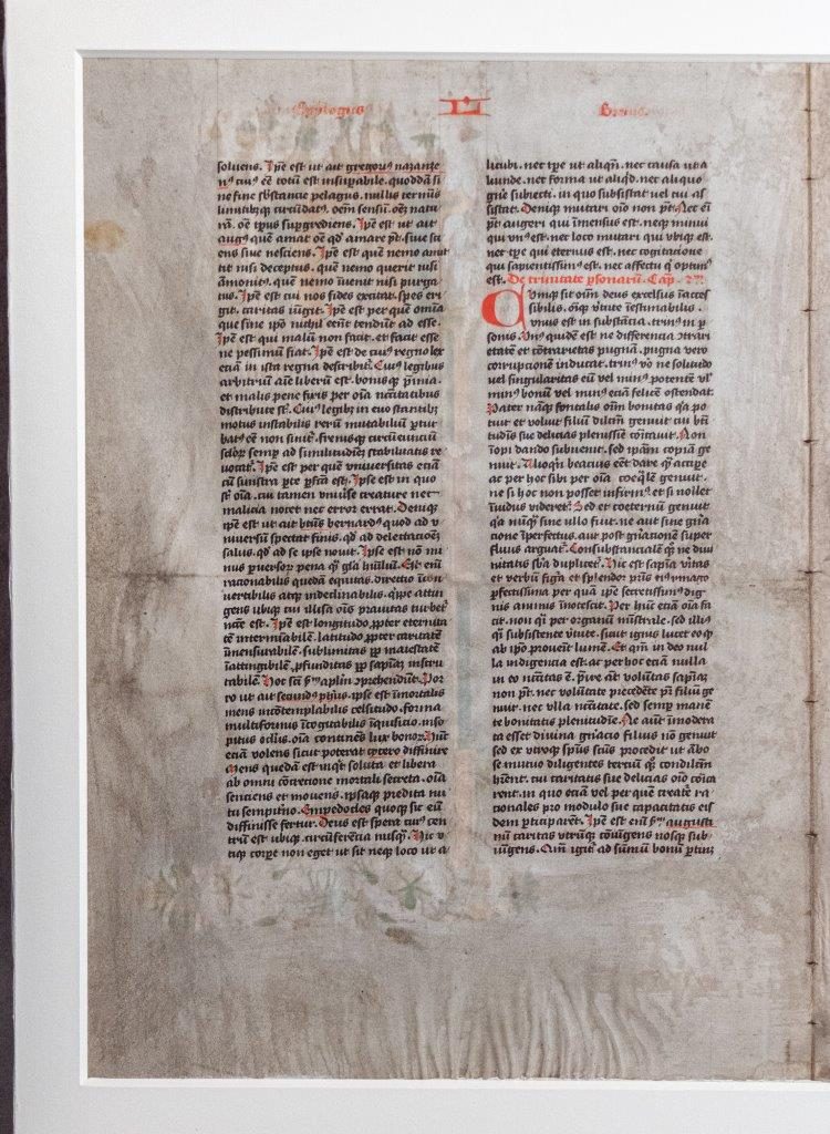 Historiated initial in gold for the opening of ‘Speculum historiale’, Vincent de Beauvais c.1430