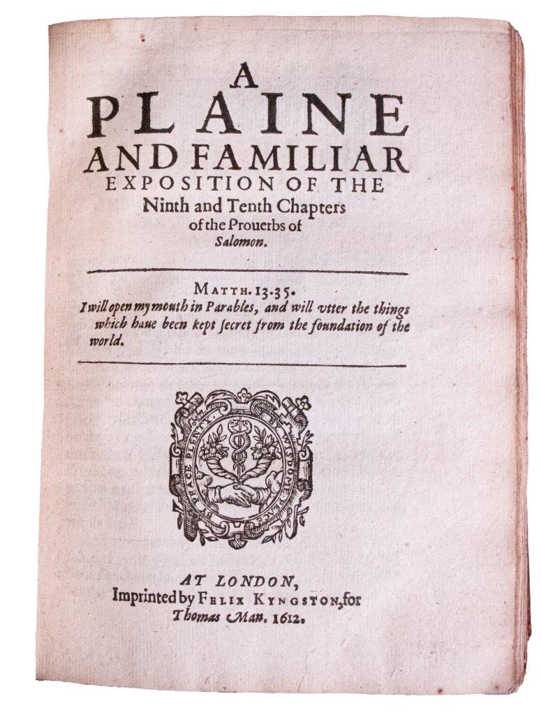 Complete works of Dod & Cleaver on Proverbs with Bathshebaes Instructions 1614
