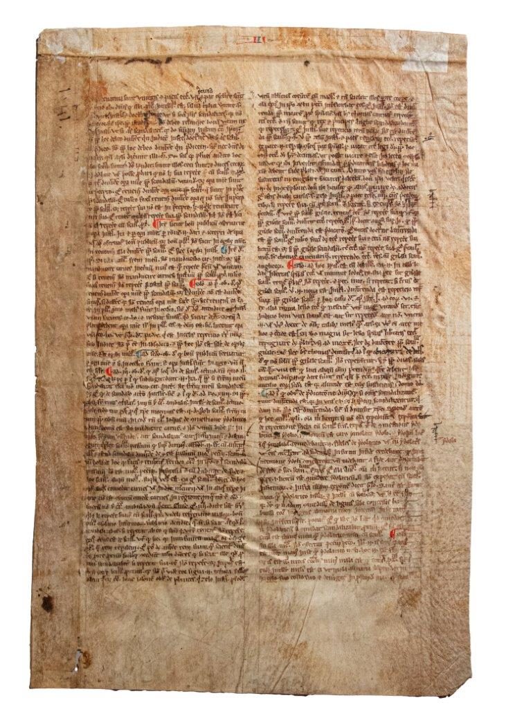 Leaf from William of Auxerre, Summa Aurea, France C13th