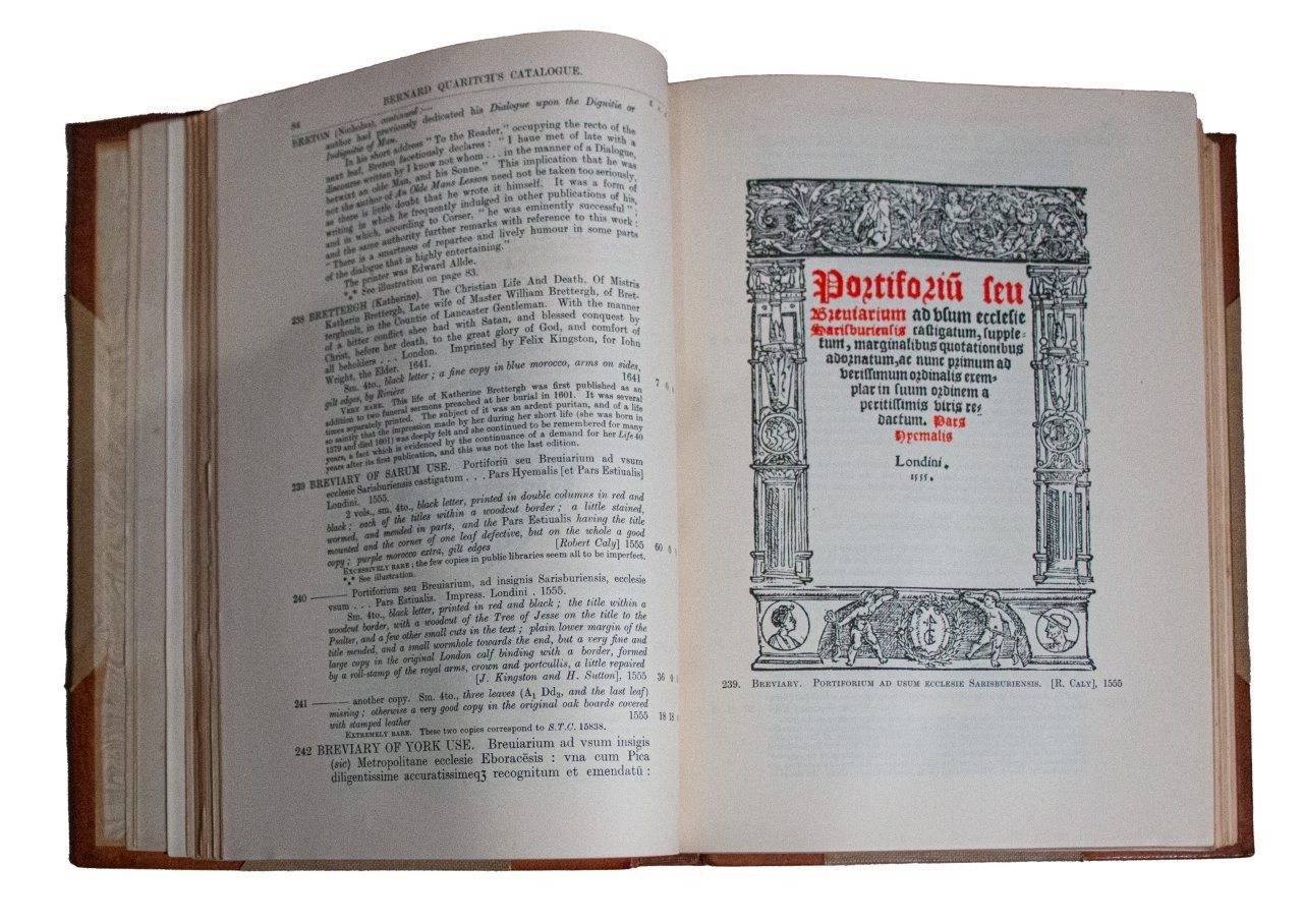 Attractive binding of Quaritch ‘Catalogue of Books’ 1930 Attractive binding of Quaritch ‘Catalogue of Books’ 1930
