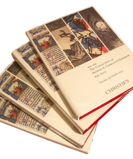 The Collection of Arthur & Charlotte Vershbow, In 4 volumes; Complete. New York, 9 and 10 April 2013, 20 June 2013, and 29 October 2013. [complete in 4 parts]