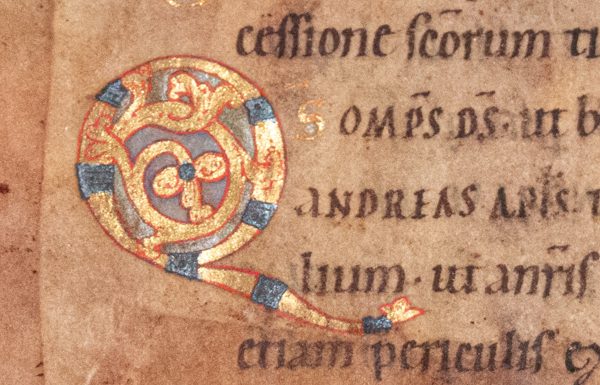 Two half-leaves from a Sacramentary, in Latin, sumptuously illuminated manuscript on vellum [Germany, late 11th century or early 12th century]