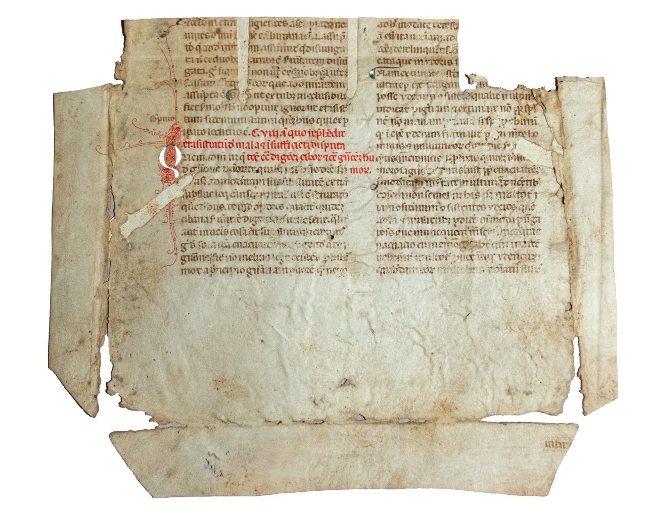 A fragment of Galen, De naturalibus virtutibus, translated into Latin by Burgundio of Pisa (d. 1193), decorated manuscript on parchment
