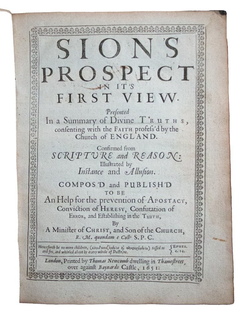 English religious tract owned by Colonel Legge of the English Civil War, 1651