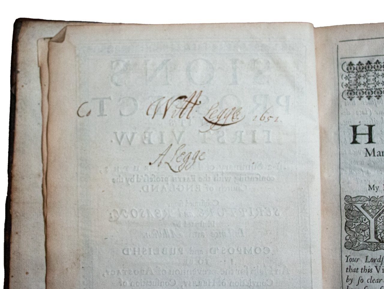 English religious tract owned by Colonel Legge of the English Civil War, 1651