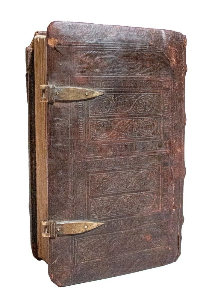 Early English binding c.1530 by James Gaver on 1515 Aldine Lactantius