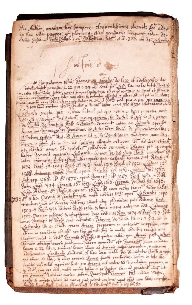 Early English binding c.1530 by James Gaver on 1515 Aldine Lactantius