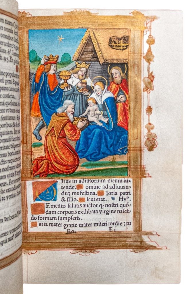 Gorgeous Book of Hours printed on vellum; Germain Hardouin with 16 large and 25 smaller illuminations c.1520