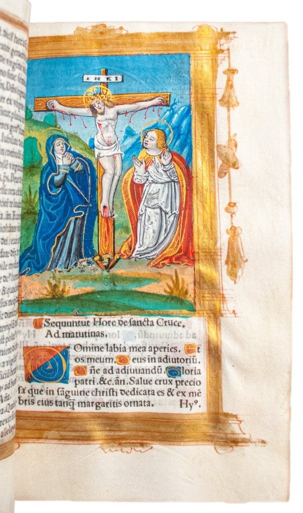 Gorgeous Book of Hours printed on vellum; Germain Hardouin with 16 large and 25 smaller illuminations c.1520