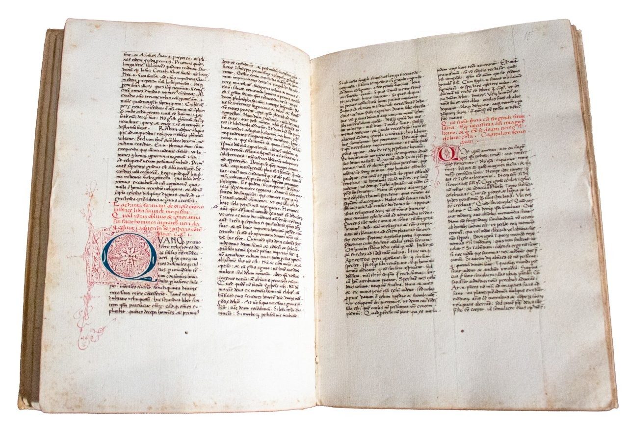 Lactantius; a precisely dated manuscript copy almost certainly derived from the 1465 editio princeps, preserving rare evidence for the transition from manuscript to print