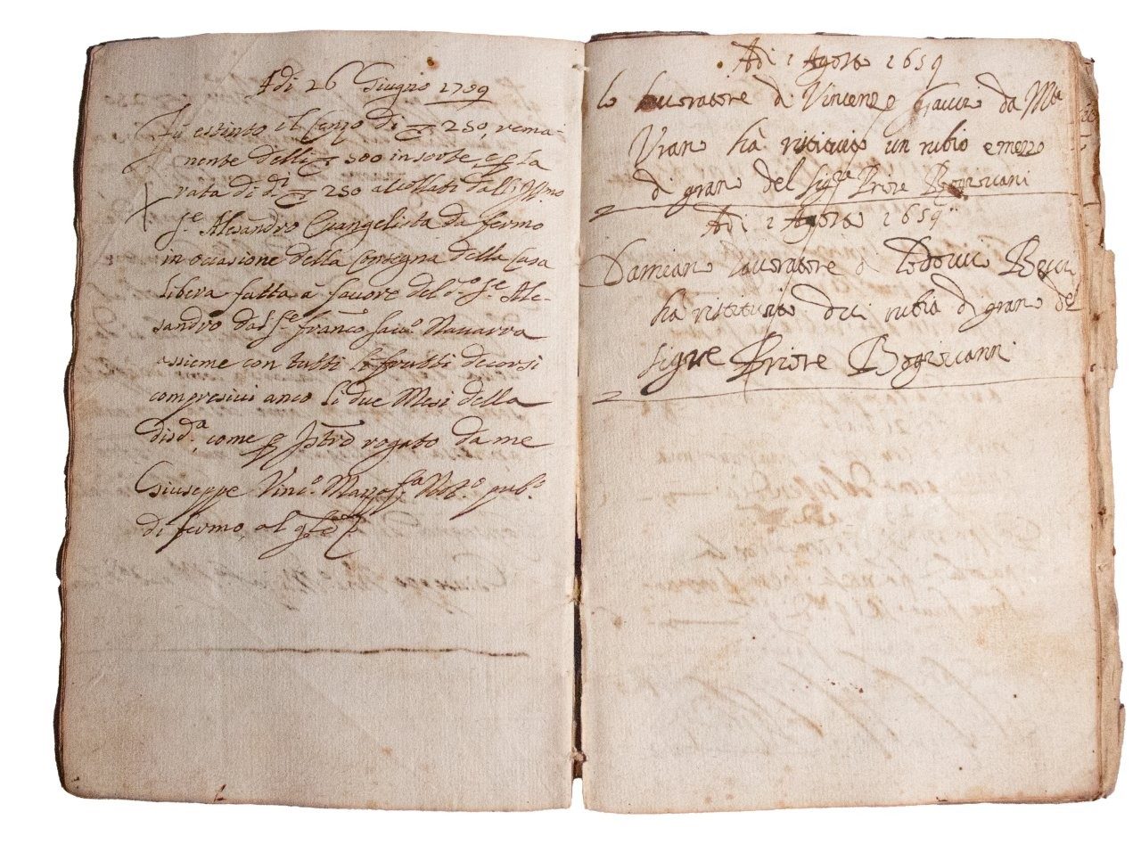 Insights into the Locality around Fermo, Italy between 1658-1717 [Waste Book]