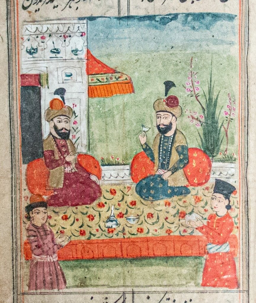 24 miniatures in a copy of Hafez’s Divan from Kashmir, late C18 or early C19